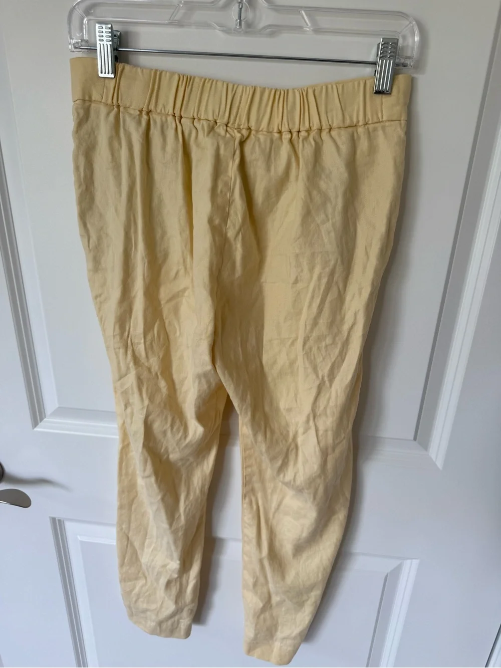 Aritzia Babaton Butter Yellow Linen Blend Pants Size 4